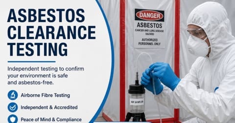 Asbestos clearance testing: independent testing to confirm your environment is safe and asbestos-free